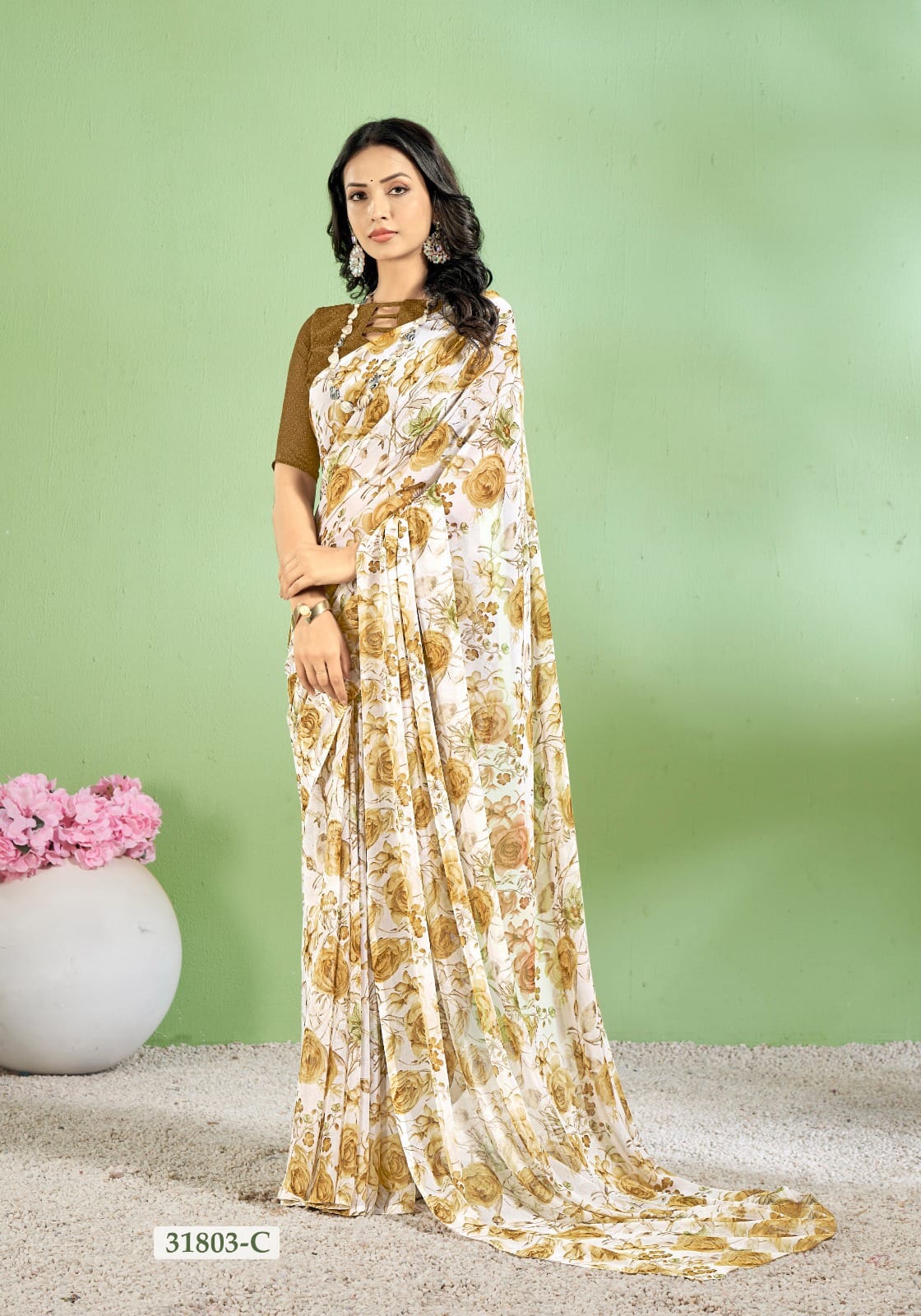 Star Chiffon 154 By Ruchi Printed Daily Wear Sarees Wholesale Market In Surat
